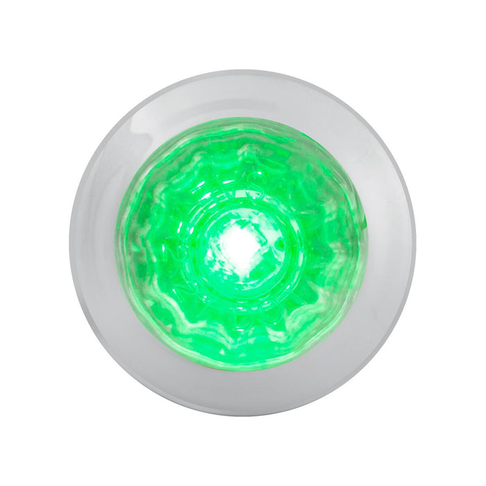 1" diameter watermelon-style LED light w/chrome bezel, 3 wires