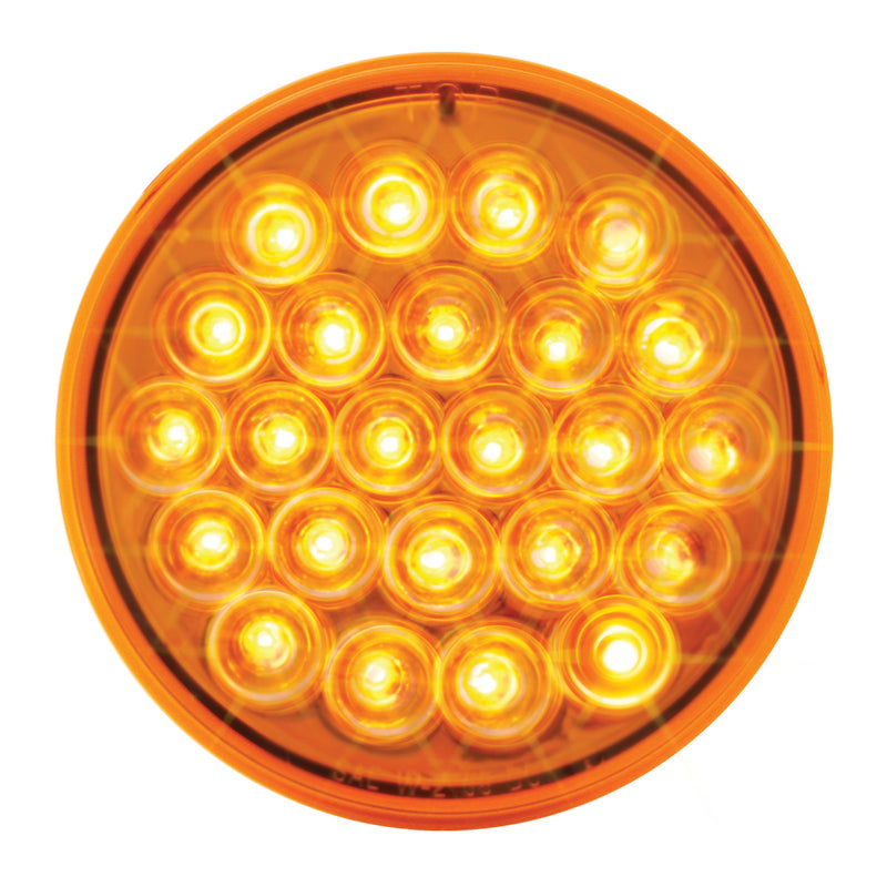 Amber 4" round 24 diode LED strobe/warning light