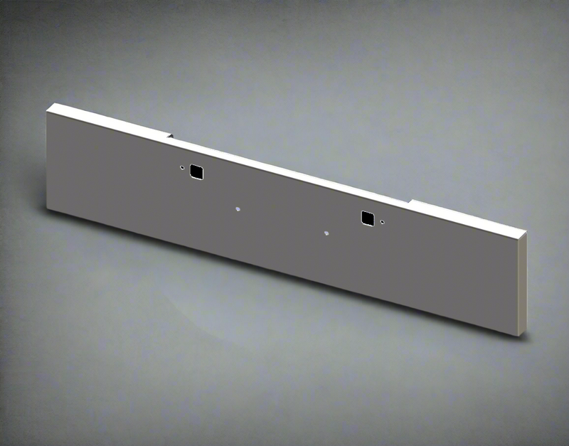 Peterbilt 389 chrome bumper with standard tow & mounting holes