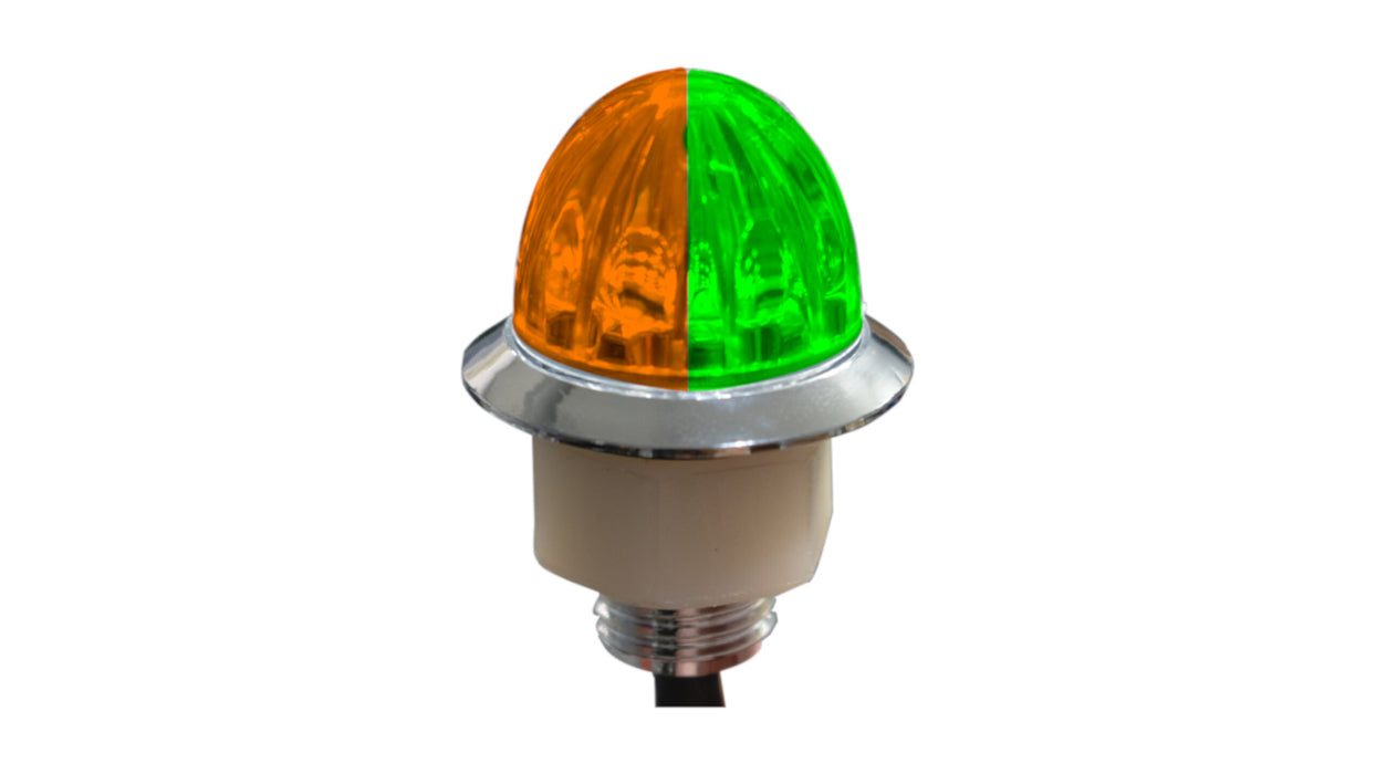 Dual color mini watermelon 3/4" LED marker/auxiliary light