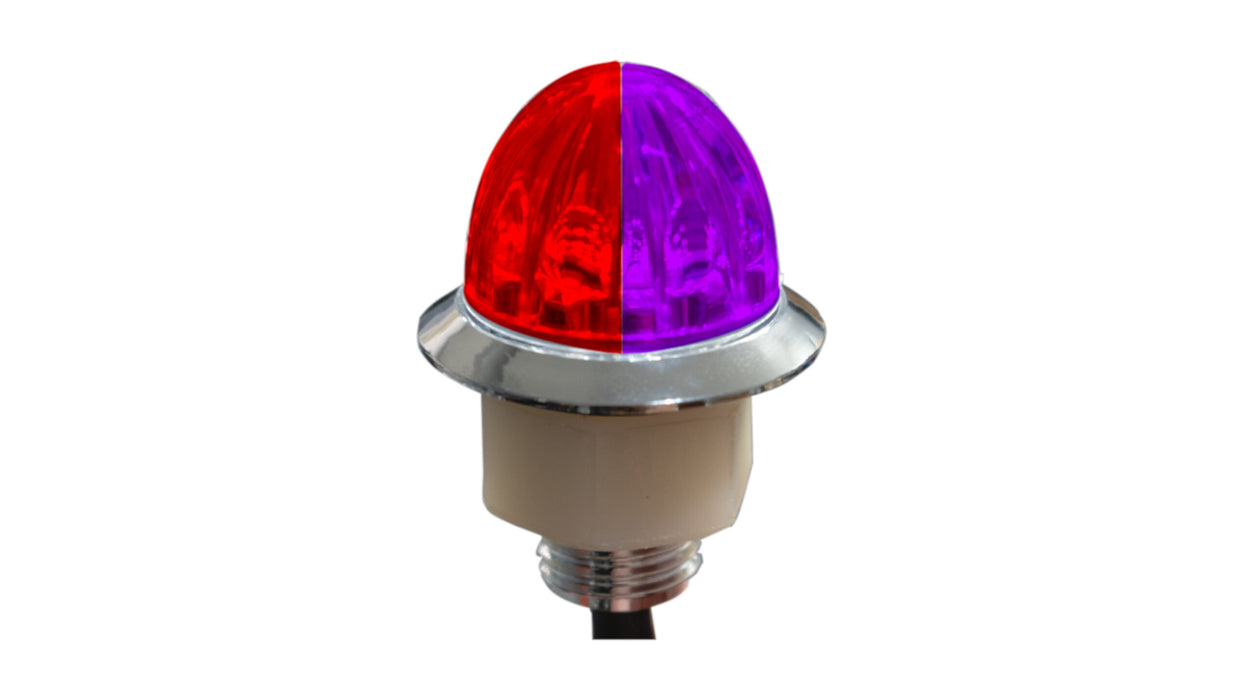 Dual color mini watermelon 3/4" LED marker/auxiliary light