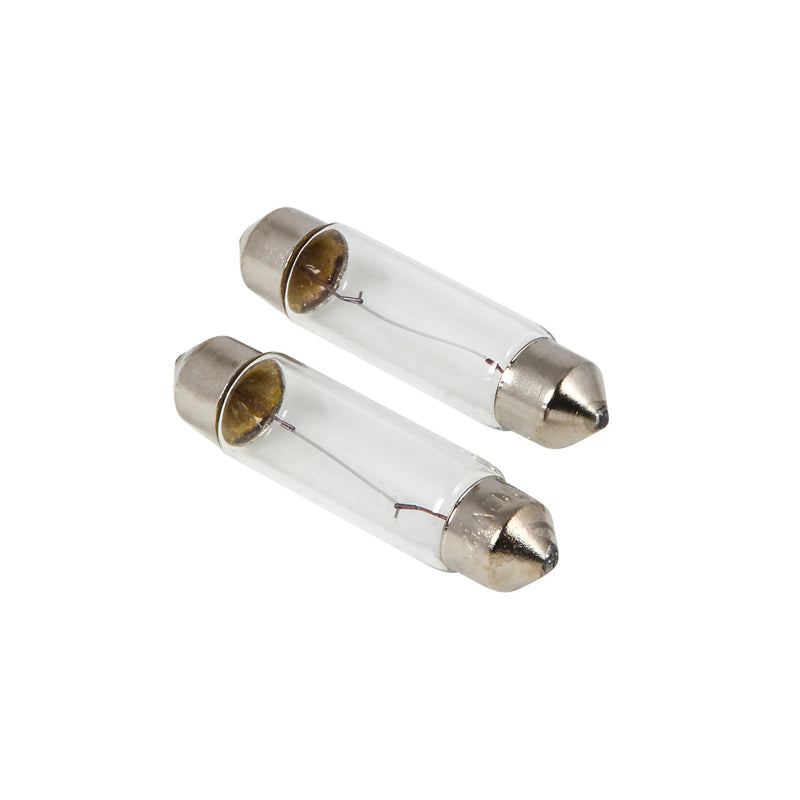 Clear glass incandescent 211-2 dome light bulb - PAIR