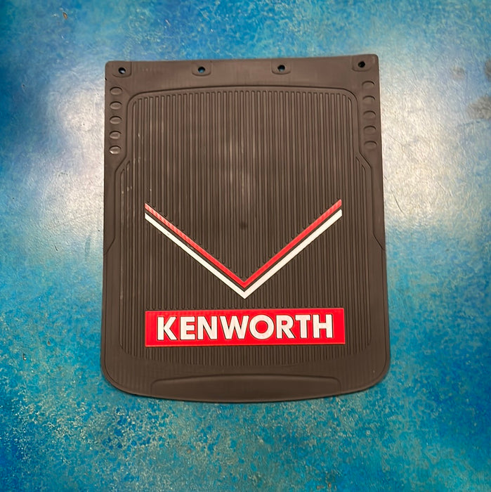 Kenworth 24" x 30" black rigid plastic mudflap - SINGLE