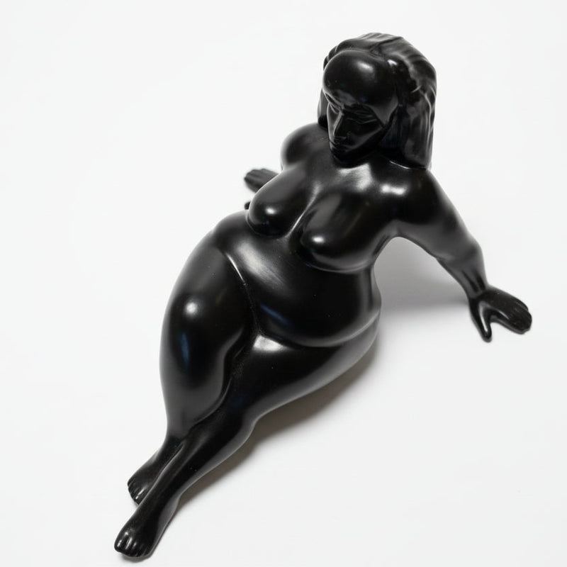 Matte Black Thicc Lady mudflap girl hood ornament PRE-ORDER