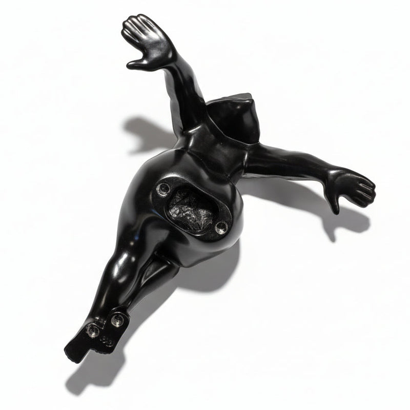 Matte Black Thicc Lady mudflap girl hood ornament PRE-ORDER