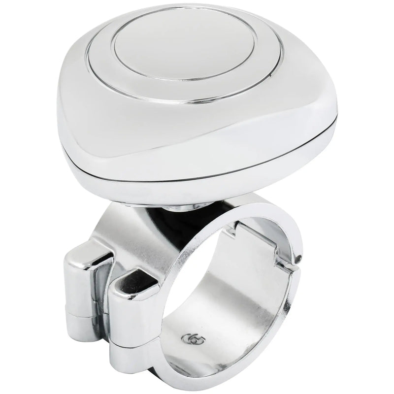 Plastic steering wheel spinner knob w/1-3/4" diameter clamp for steering wheel covers