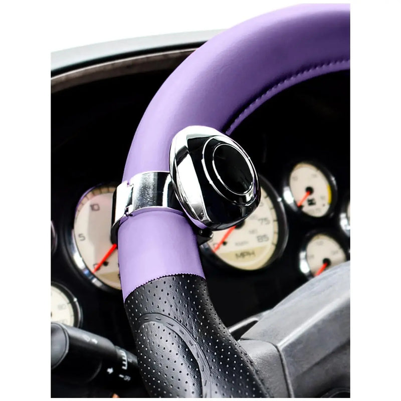 Plastic steering wheel spinner knob w/1-3/4" diameter clamp for steering wheel covers