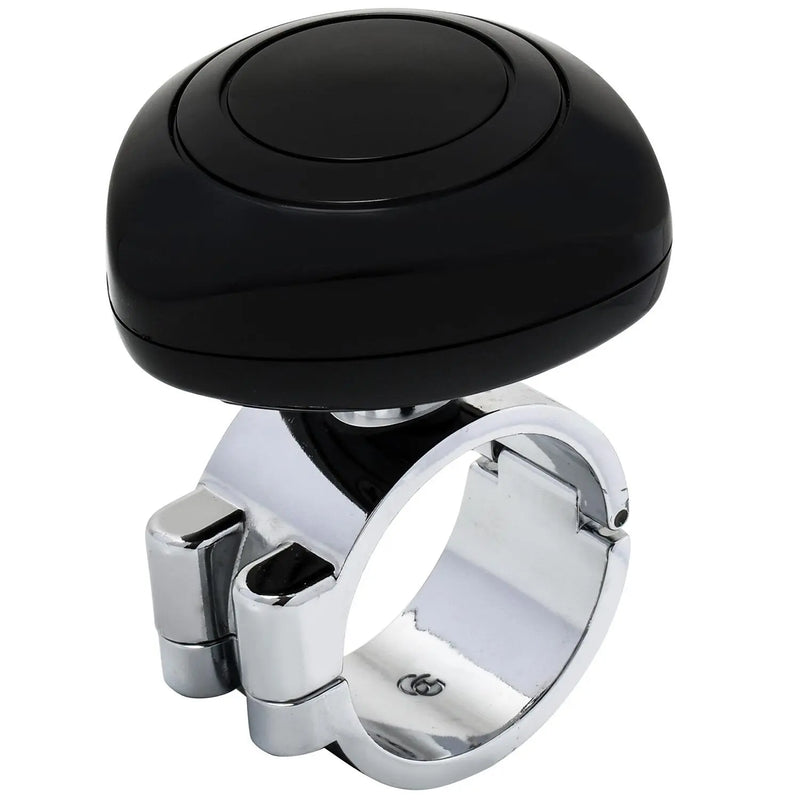 Plastic steering wheel spinner knob w/1-3/4" diameter clamp for steering wheel covers