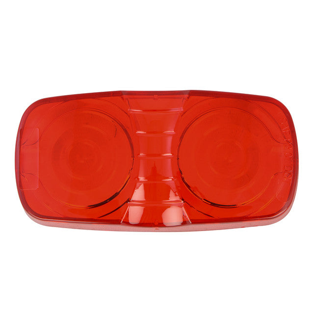 Red plastic lens for tiger eye/double bubble incandescent light
