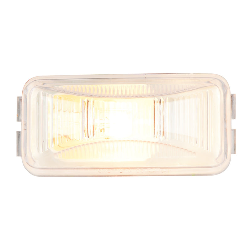 White 1" x 2" incandescent rectangular marker light