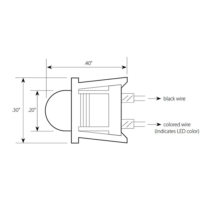 "Snake" interior use single diode LED light - PAIR