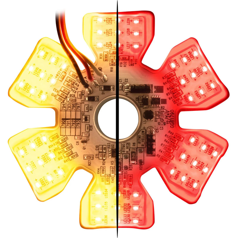 Dual Color Ultra-Thin Hex 54 diode LED light for 13" or 15" diameter air cleaner cans