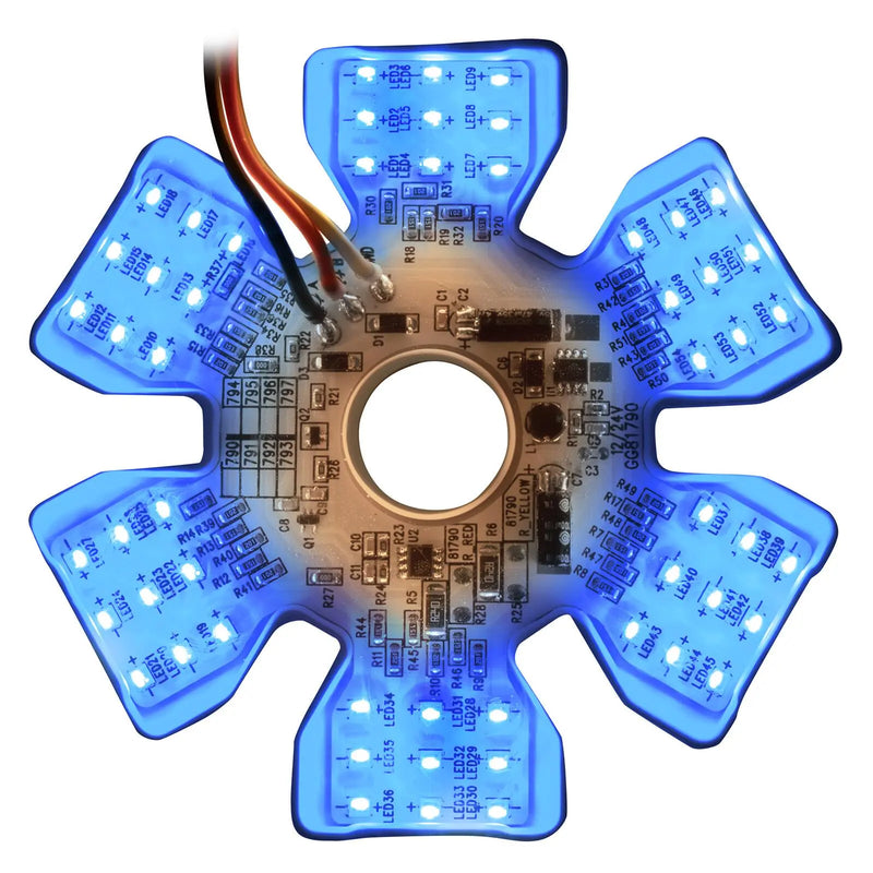 Dual Color Ultra-Thin Hex 54 diode LED light for 13" or 15" diameter air cleaner cans