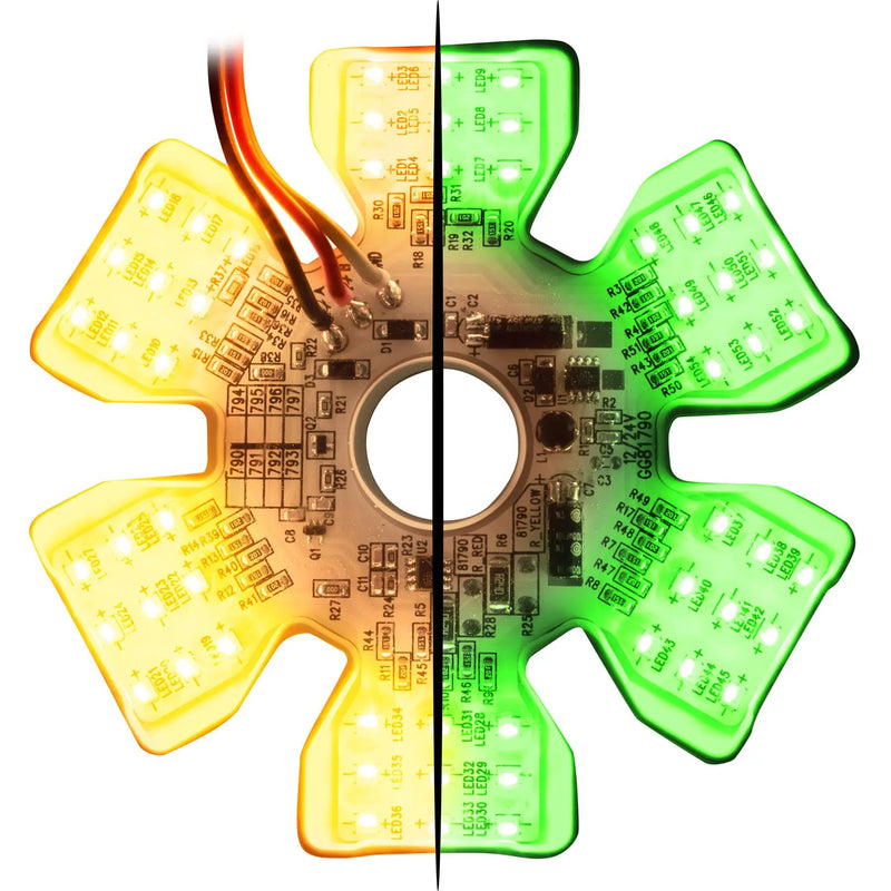 Dual Color Ultra-Thin Hex 54 diode LED light for 13" or 15" diameter air cleaner cans