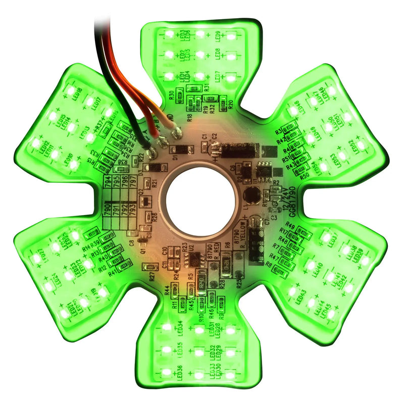 Dual Color Ultra-Thin Hex 54 diode LED light for 13" or 15" diameter air cleaner cans