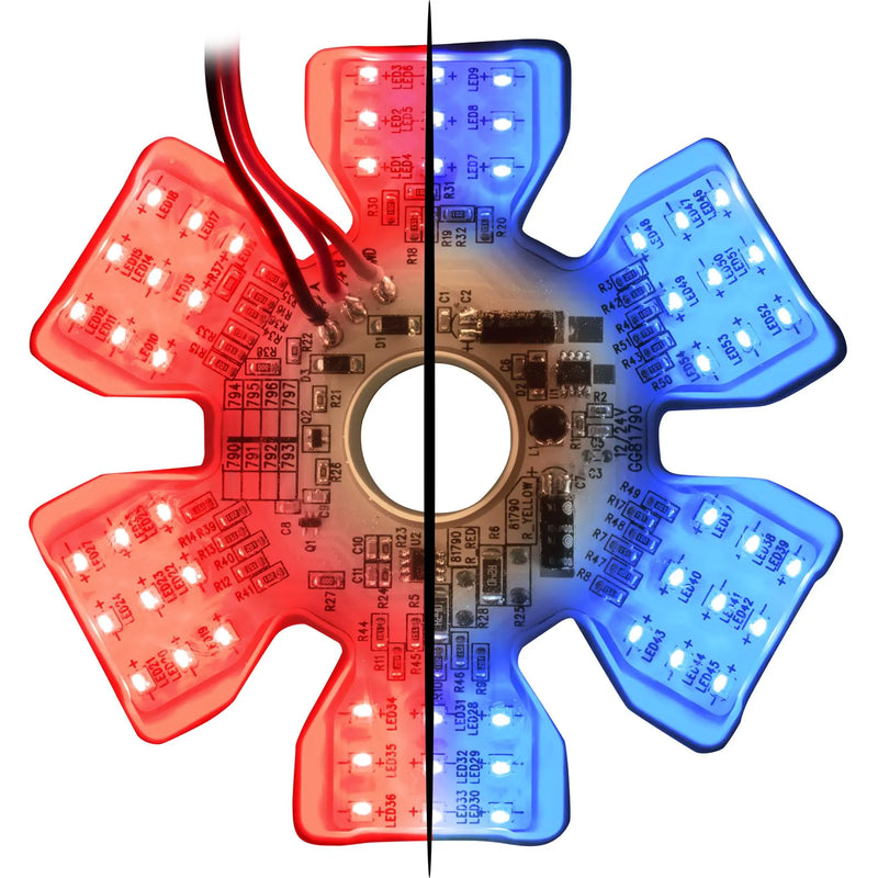 Dual Color Ultra-Thin Hex 54 diode LED light for 13" or 15" diameter air cleaner cans