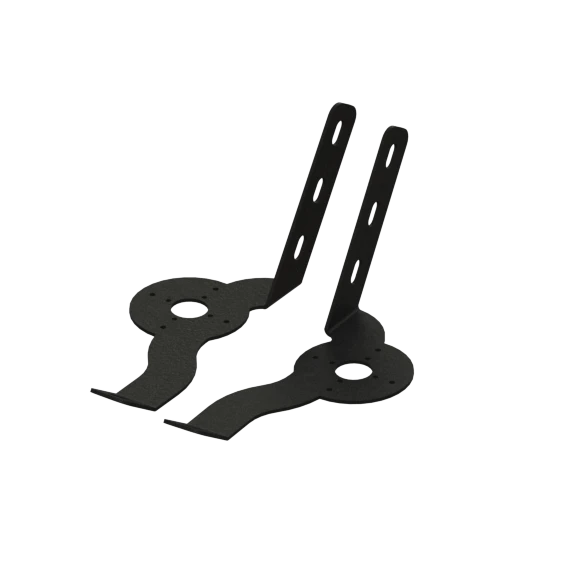 Peterbilt 389 / 589 steel bumper support brackets with watermelon light hole - PAIR