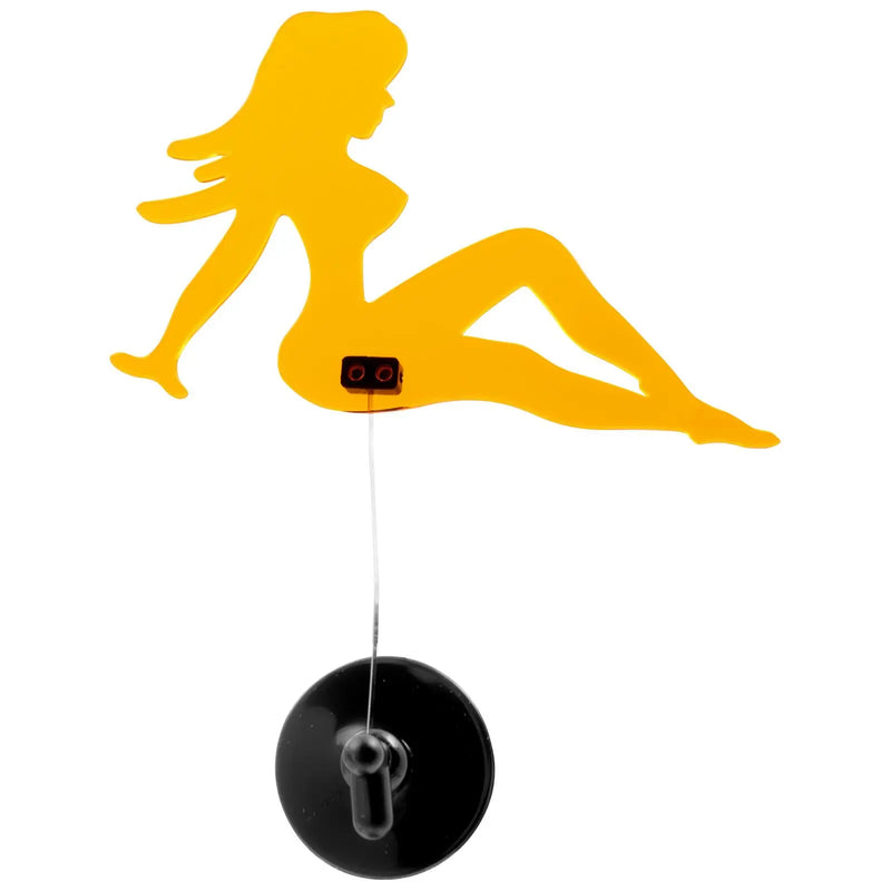Mudflap Girl plastic waving figure with suction cup mount - PAIR