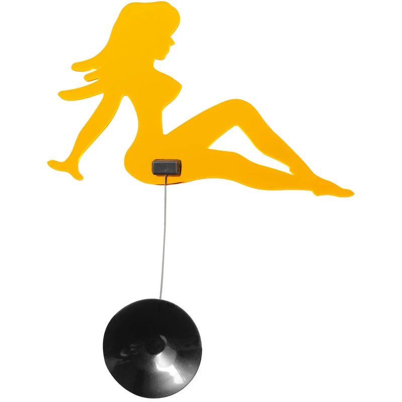 Mudflap Girl plastic waving figure with suction cup mount - PAIR