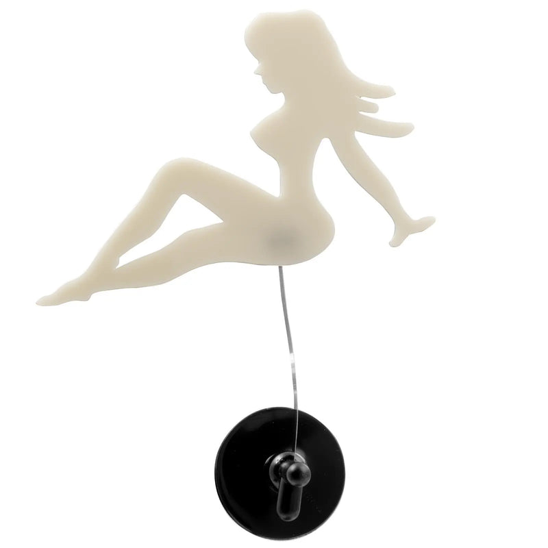 Mudflap Girl plastic waving figure with suction cup mount - PAIR