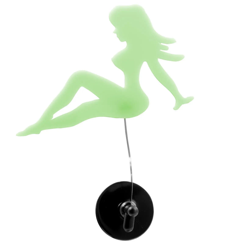 Mudflap Girl plastic waving figure with suction cup mount - PAIR