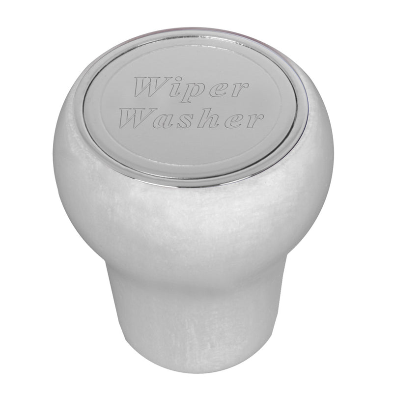 "Wiper/Washer" chrome aluminum dash knob w/engraved plate