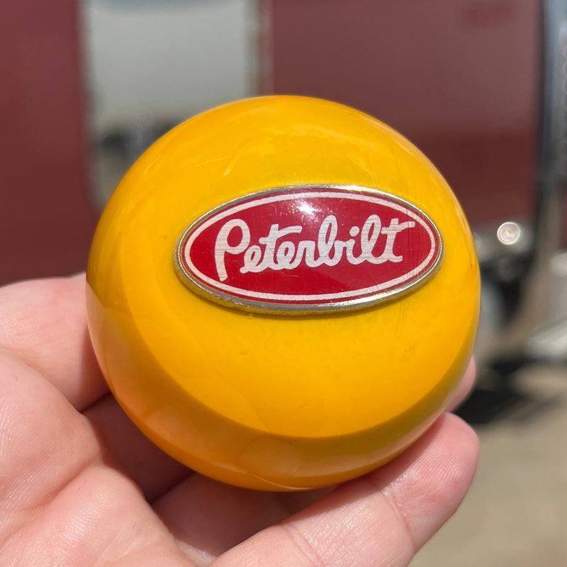 Peterbilt logo 2.25" diameter round gear shift knob