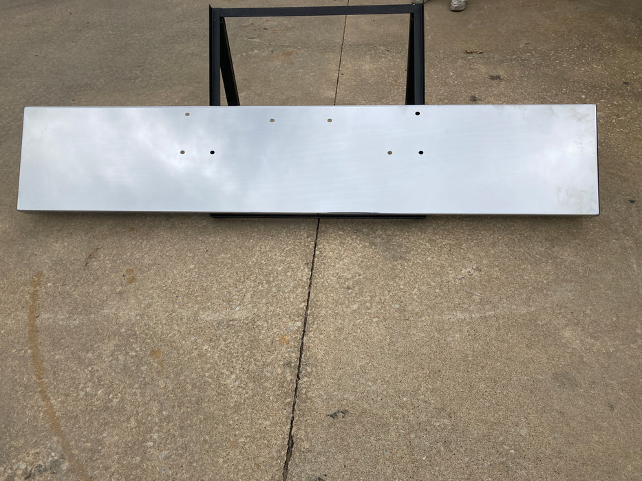 Peterbilt 379 chrome 18" boxed end bumper with mounting holes only - no tow hook holes