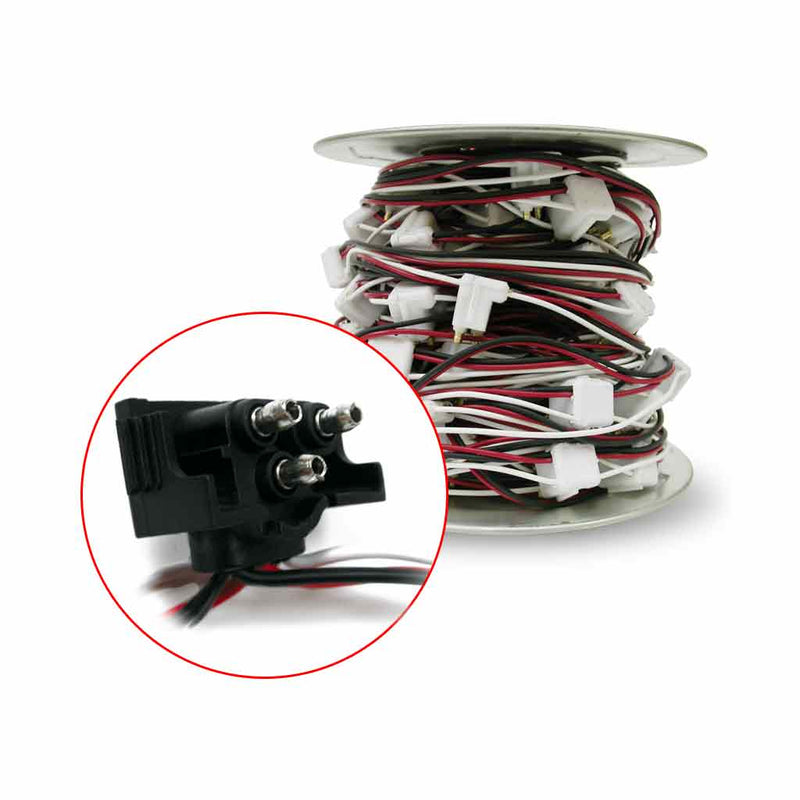 3 male prong plug continuous wire harness - 12" centers, sold PER PLUG