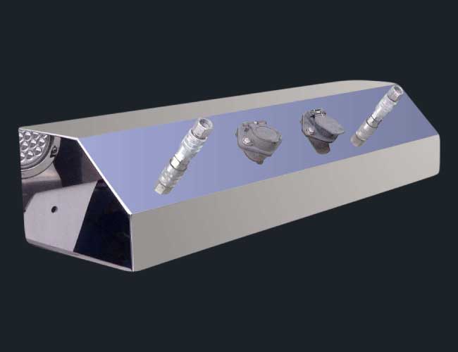 Stainless steel air line box w/dual 7-pin connector