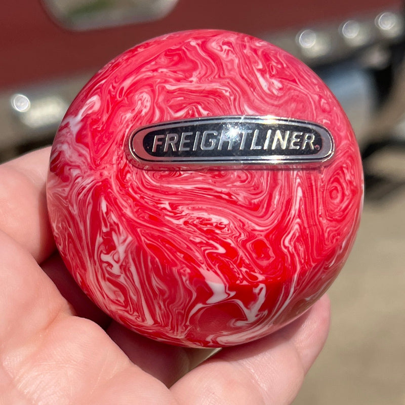 Freightliner logo 2.25" diameter round gear shift knob