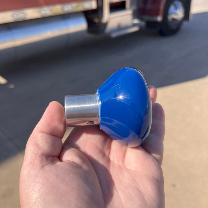 Peterbilt embedded logo tractor / trailer air brake knob with 5/8" x 11 insert - SINGLE