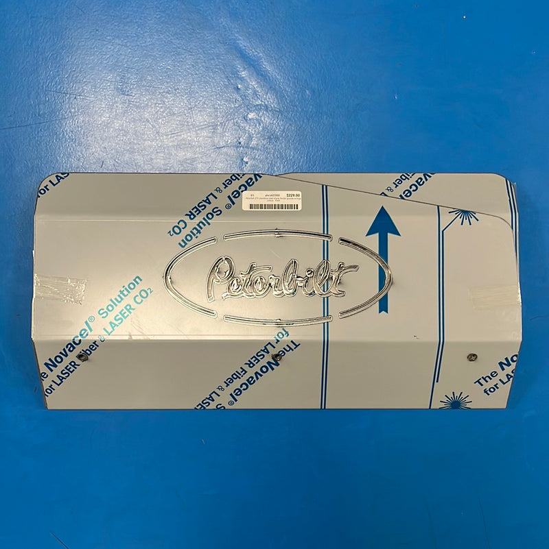 Peterbilt 379 stainless steel blank fender guards w/logo cutout - PAIR