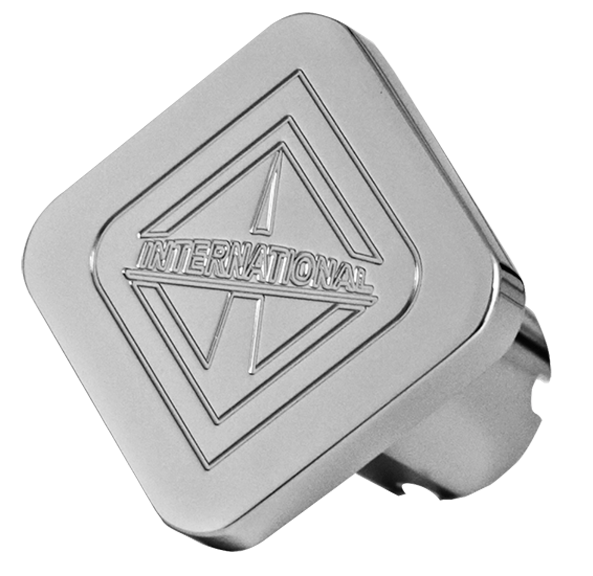 International logo chrome billet aluminum brake knob - SINGLE