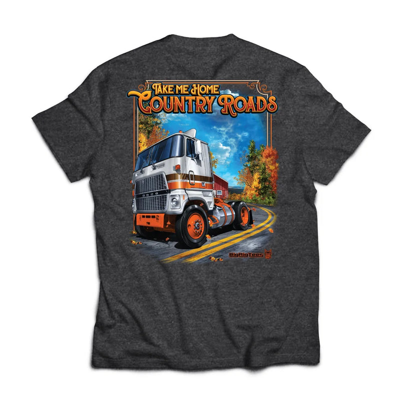 "Country Roads" trucker tee shirt