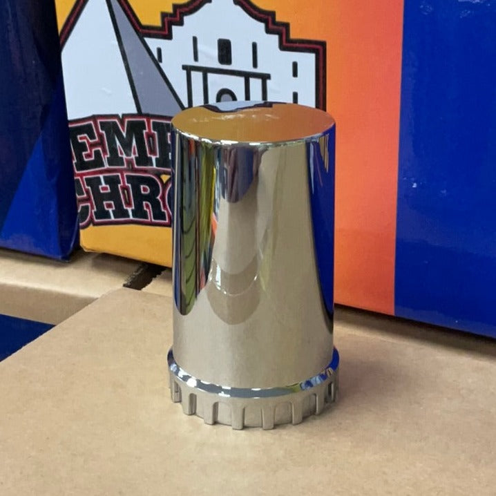 Chrome ABS plastic Flat Top axle covers + replacement components