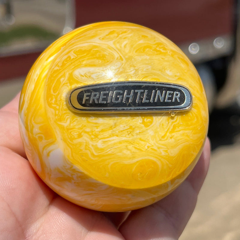 Freightliner logo 2.25" diameter round gear shift knob