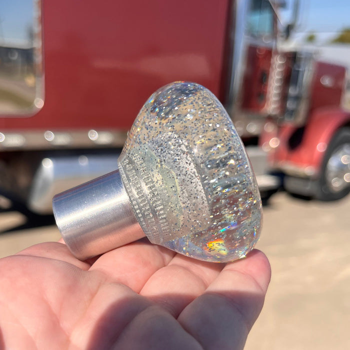 Glitter tractor / trailer air brake knob with 5/8" x 11 insert - SINGLE