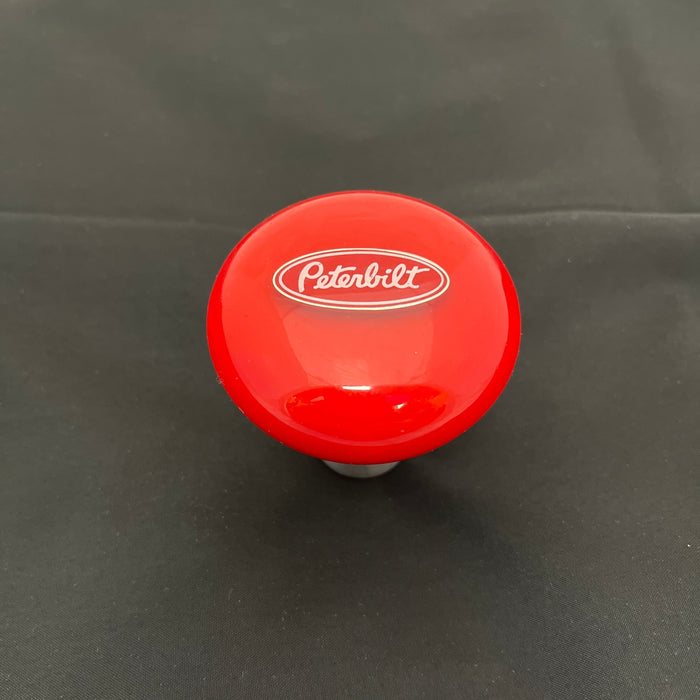 Peterbilt embedded logo tractor / trailer air brake knob with 5/8" x 11 insert - SINGLE