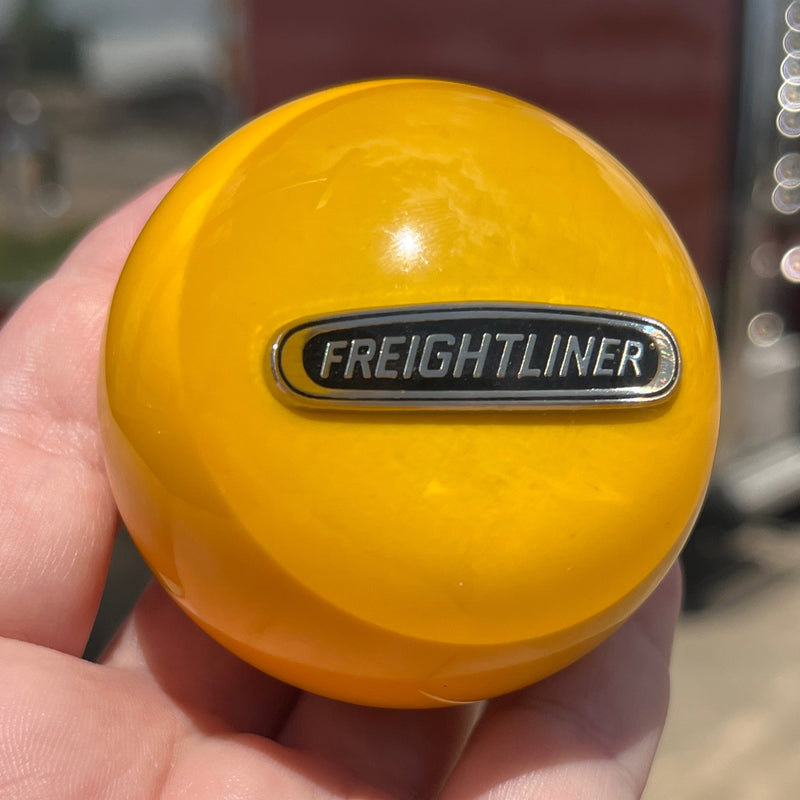 Freightliner logo 2.25" diameter round gear shift knob
