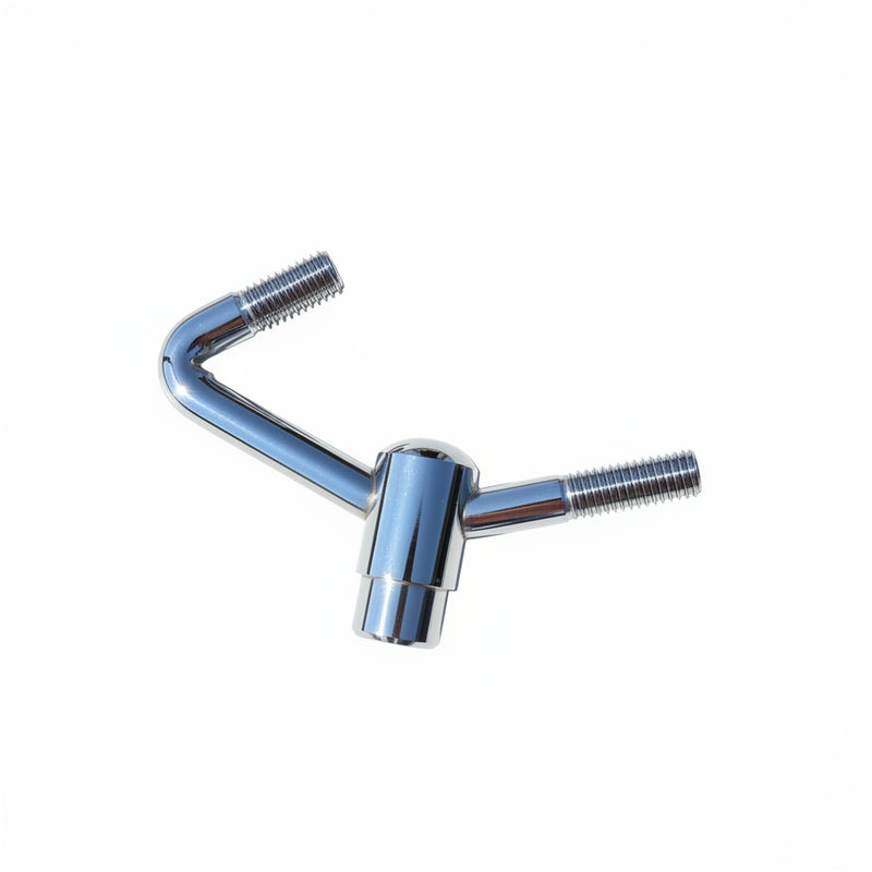 Chrome steel Y dual handle gear shift extension - 1/2" x 13 threads - male on both handles, female at base
