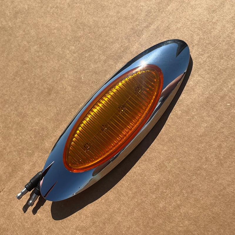 Amber M1 style 4 diode LED marker / clearance light with .180 bullet plugs