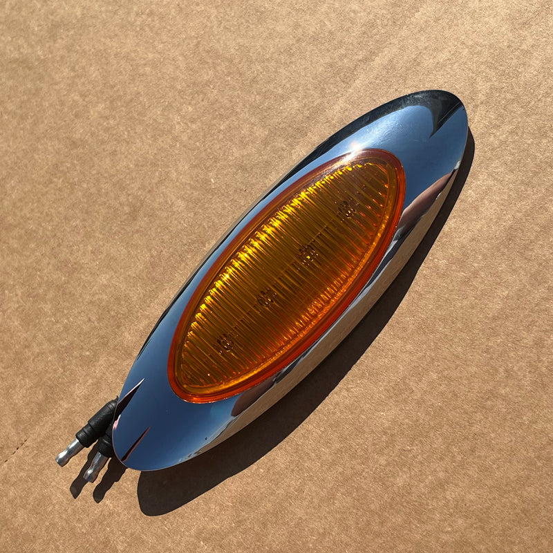 Amber M1 style 4 diode LED marker / clearance light with .180 bullet plugs