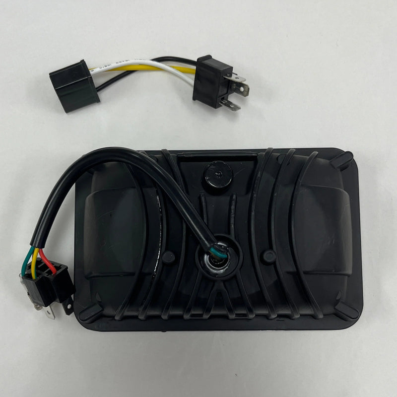 4" x 6" LED headlight with auxiliary glow strip