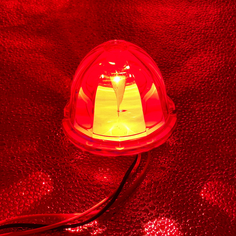 "Luminara" watermelon style LED turn signal light w/surface mount base