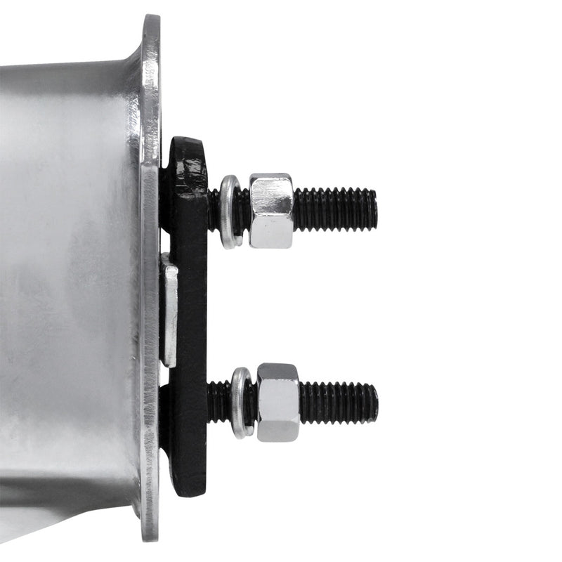 Stainless steel spring-loaded tapered mudflap hangers with 2" bolt hole spacings - PAIR