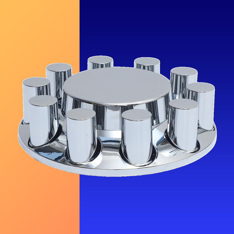 Chrome ABS plastic Flat Top axle covers + replacement components