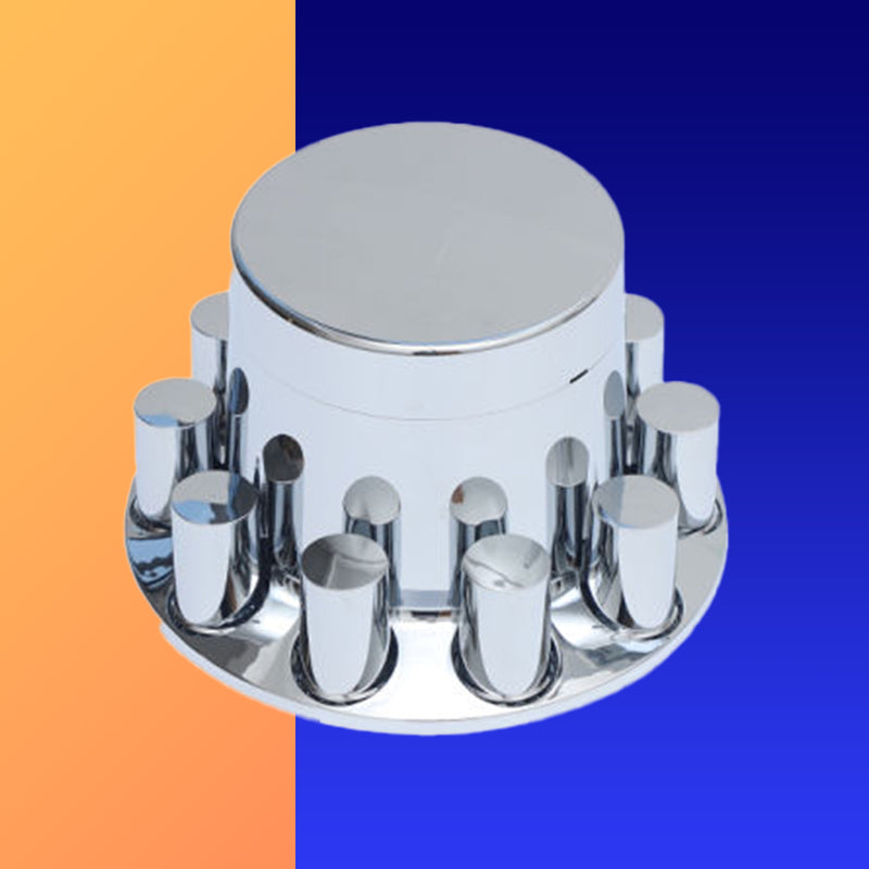 Chrome ABS plastic Flat Top axle covers + replacement components