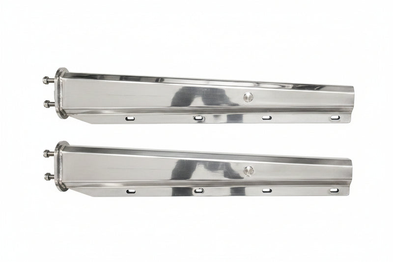 Spring-loaded tapered mudflap hangers with 2.5" bolt hole spacings - PAIR