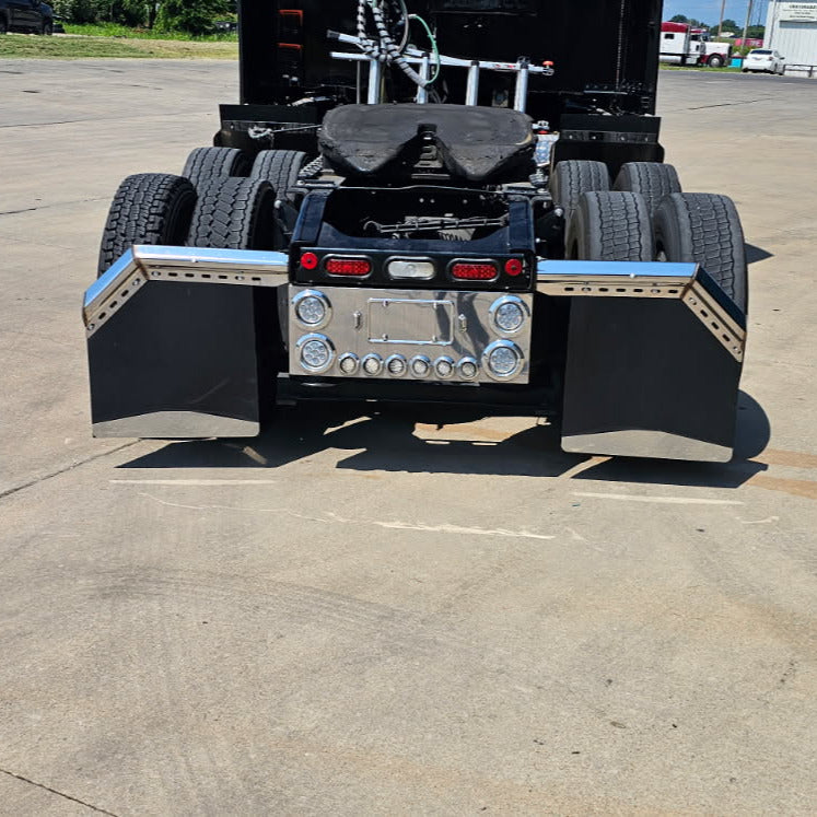 430 grade stainless steel spring-loaded angled mudflap hangers - PAIR